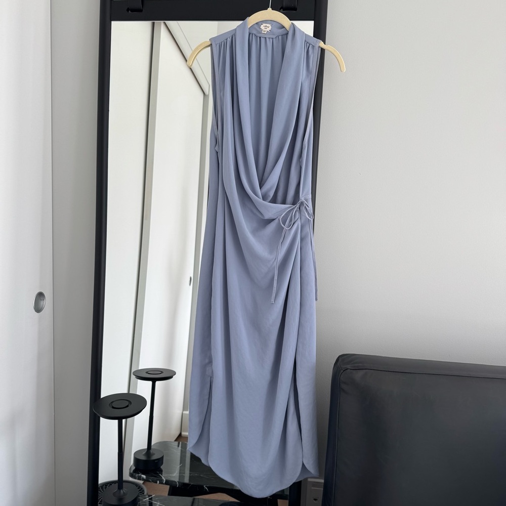Vintage Wilfred wrap style sleeveless midi dress